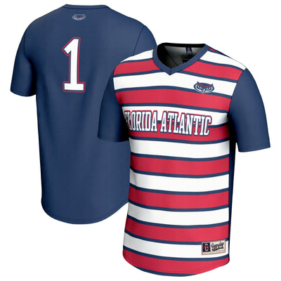 #1 Florida Atlantic Owls GameDay Greats Lightweight Collegiate Soccer Fashion Jersey - Navy/Red