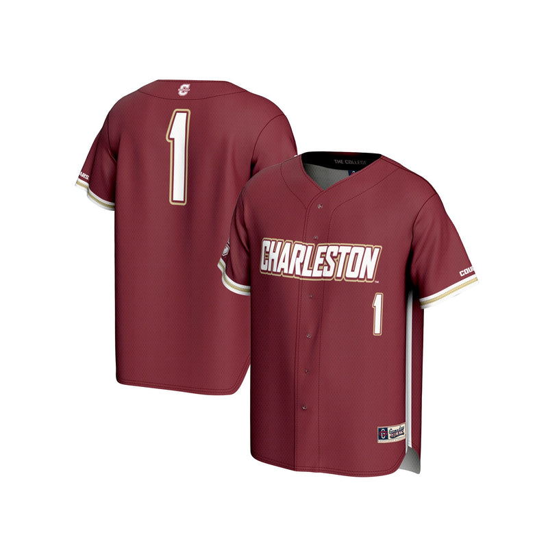#1 Charleston Cougars GameDay Greats Lightweight Baseball Fashion Jersey - Maroon