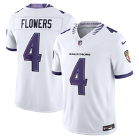 Baltimore Ravens Zay Flowers Nike White Vapor F.U.S.E. Stitched Limited Jersey