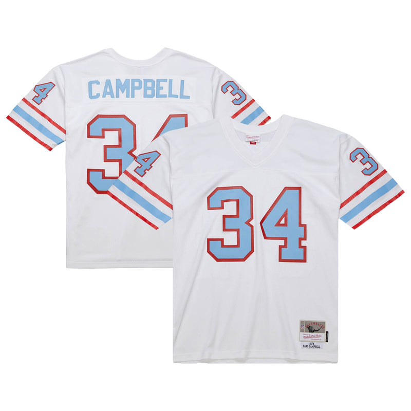 Houston Oilers Earl Campbell Mitchell & Ness White 1979 Legacy Replica Jersey