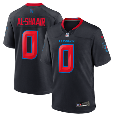 Houston Texans Azeez Al-Shaair Nike Navy Alternate Game Jersey
