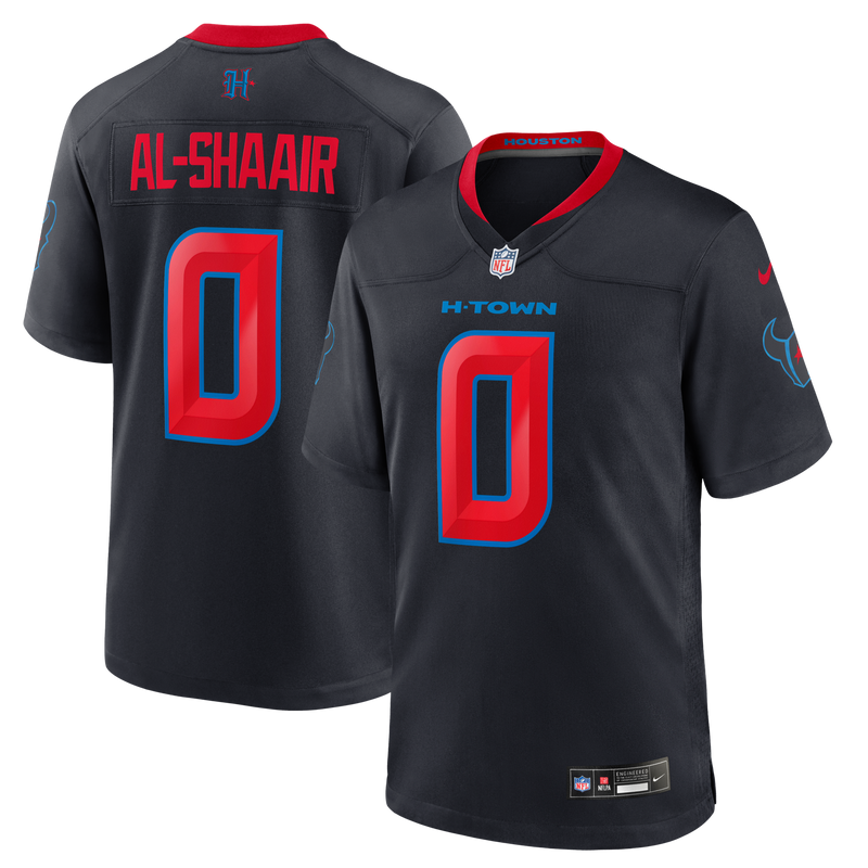 Houston Texans Azeez Al-Shaair Nike Navy Alternate Game Jersey