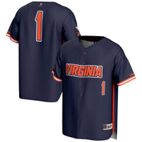 #1 Virginia Cavaliers GameDay Greats Lightweight Baseball Jersey - Navy