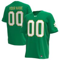 Notre Dame Fighting Irish Under Armour Custom Replica Football Jersey - Kelly Green