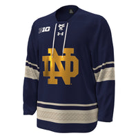 #42 Notre Dame Fighting Irish Under Armour Alternate Replica Hockey Jersey - Navy