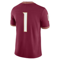 #1 Florida State Seminoles Nike Home Vapor F.U.S.E. Stitched Limited Jersey - Garnet