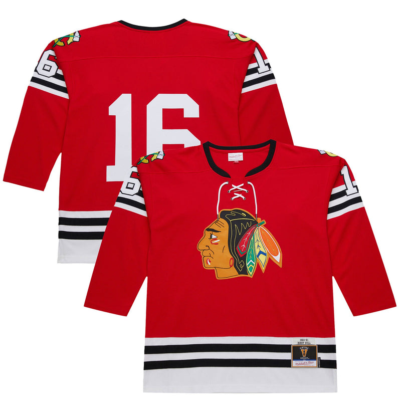 Chicago Blackhawks Bobby Hull Scarlet 1960-61 Power Play Jersey