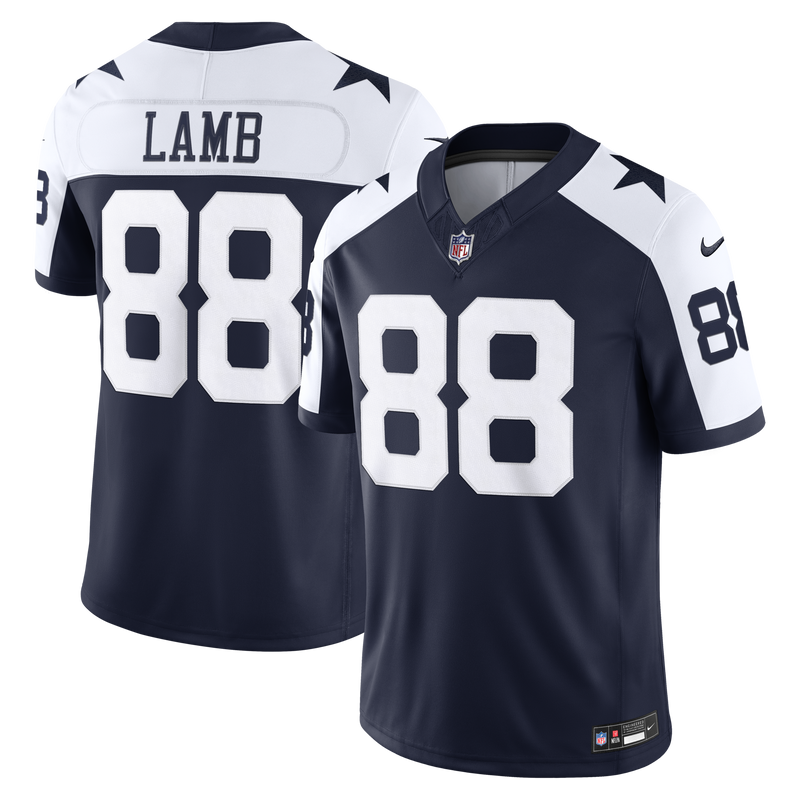 Dallas Cowboys CeeDee Lamb Nike Navy Alternate Vapor F.U.S.E. Stitched Limited Jersey