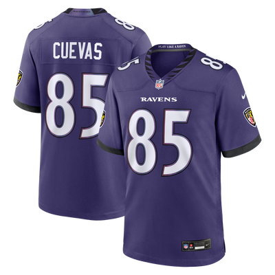 Baltimore Ravens Josh Cuevas Nike Purple Team Game Jersey