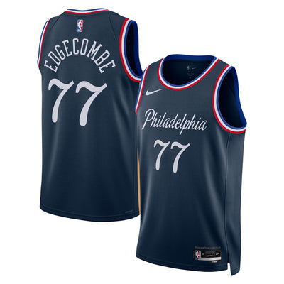 Philadelphia 76ers Nike 2025/26 City Edition Swingman Jersey - Navy - VJ Edgecombe