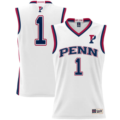 #1 Pennsylvania Quakers GameDay Greats Lightweight Basketball Jersey - White