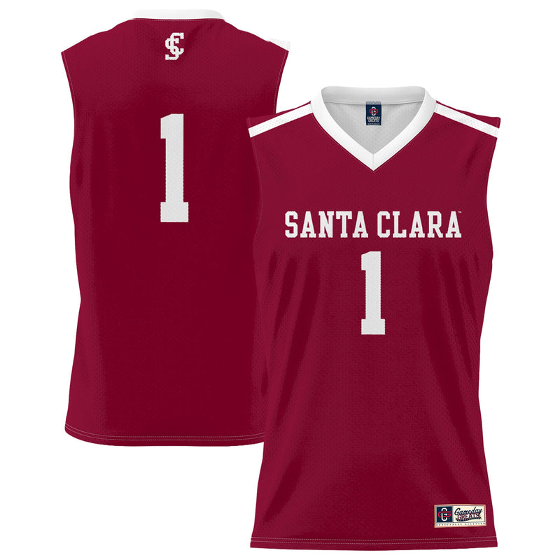 #1 Santa Clara Broncos GameDay Greats Lightweight Collegiate Basketball Fashion Jersey - Maroon