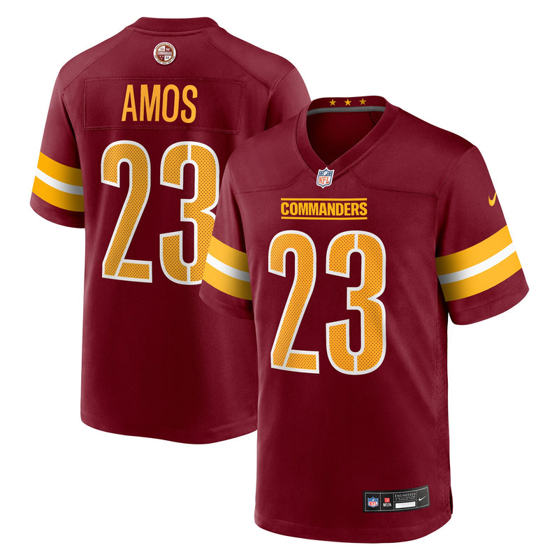 Washington Commanders Trey Amos Nike Burgundy Team Game Jersey