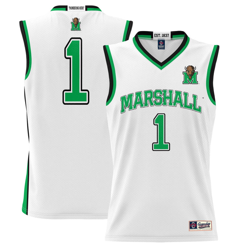 #1 Marshall Thundering Herd GameDay Greats Lightweight Basketball Jersey - White