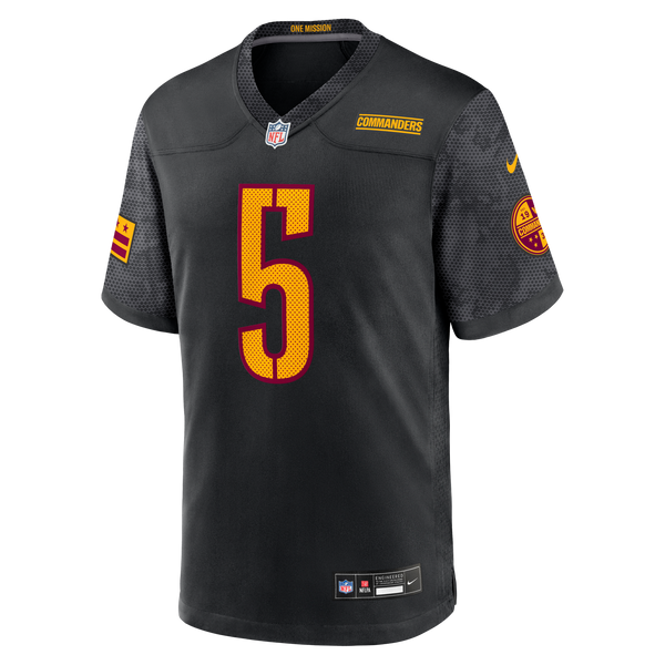 Washington Commanders Jayden Daniels Nike Black Alternate Game Player Jersey