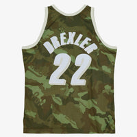 Portland Trail Blazers Mitchell & Ness Clyde Drexler 1991 Ghost Camo Swingman Jersey - Green