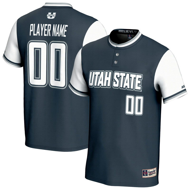 Utah State Aggies GameDay Greats NIL Pick-A-Player Lightweight Softball Fashion Jersey - Navy