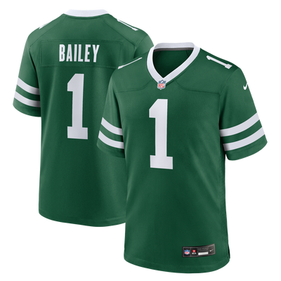 New York Jets Nike David Bailey Legacy Green 2026 NFL Draft First Round Pick No. 2 Team Game Jersey
