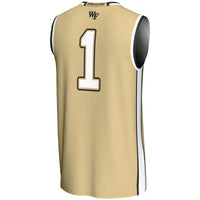 #1 Wake Forest Demon Deacons GameDay Greats Lightweight Basketball Jersey - Gold