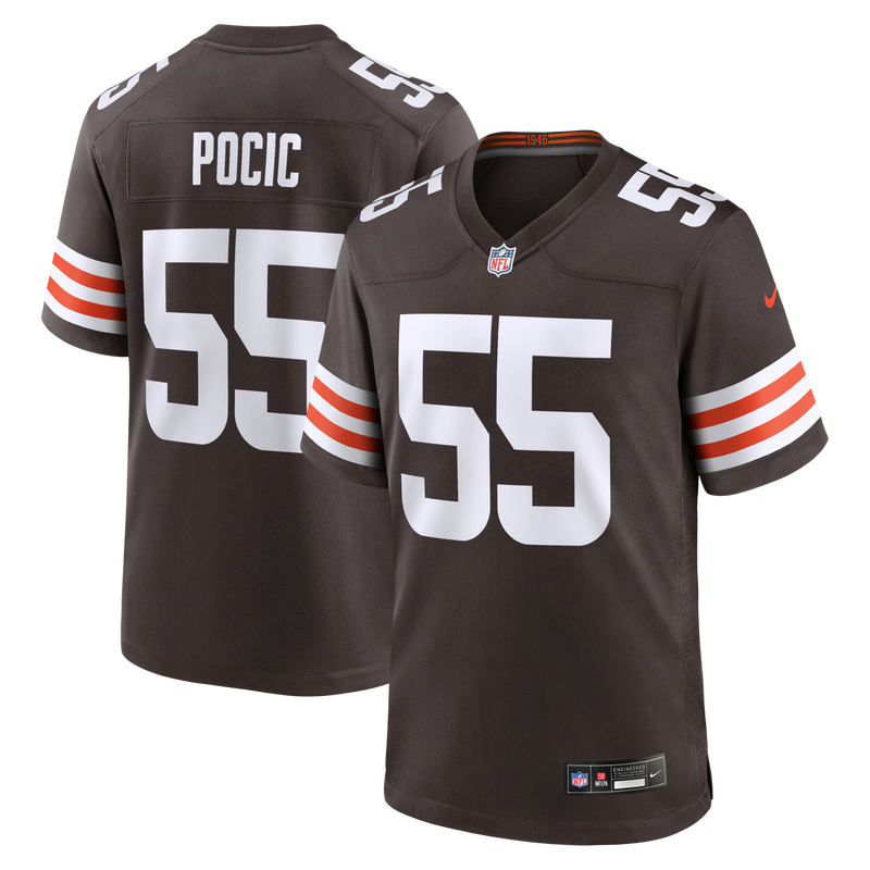 Cleveland Browns Ethan Pocic Nike Brown Game Jersey