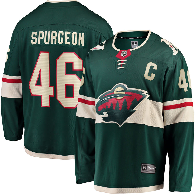 Minnesota Wild Jared Spurgeon Green Home Breakaway Player Jersey