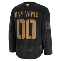 Florida Panthers Fanatics Black 2024 Military Appreciation Custom Practice Jersey