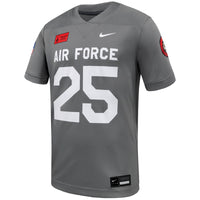 #25 Air Force Falcons Nike APLS Fighting Falcon Collection Game Football Jersey - Gray