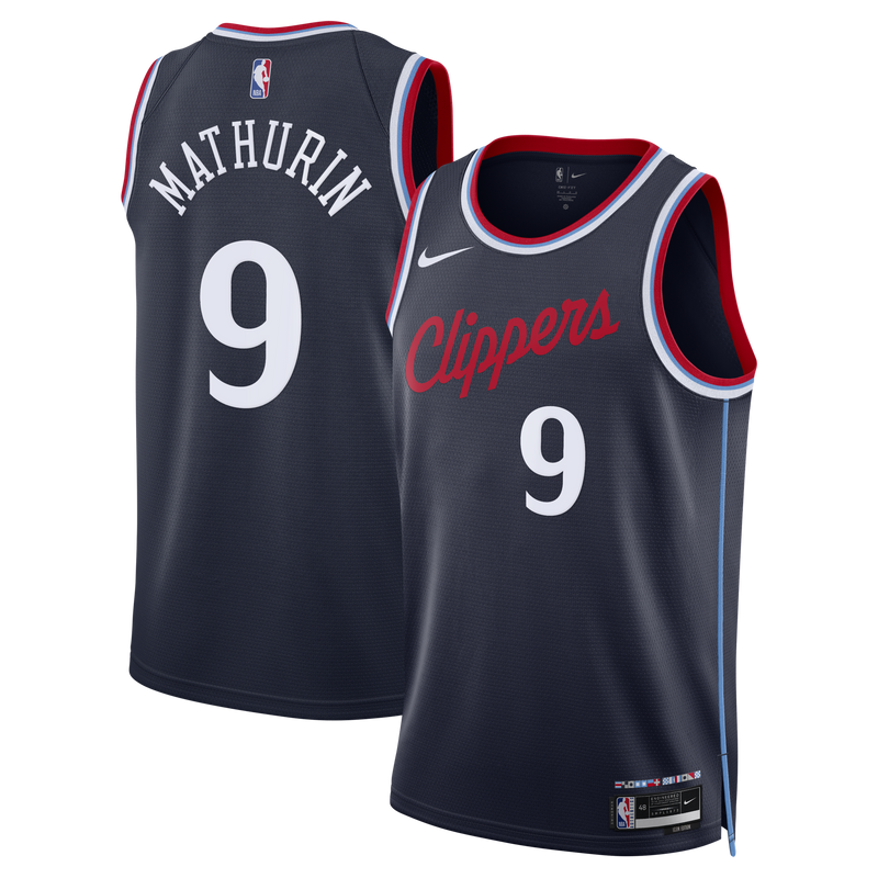 Los Angeles Clippers Nike Replica Icon Edition Swingman Jersey - Navy - Bennedict Mathurin -
