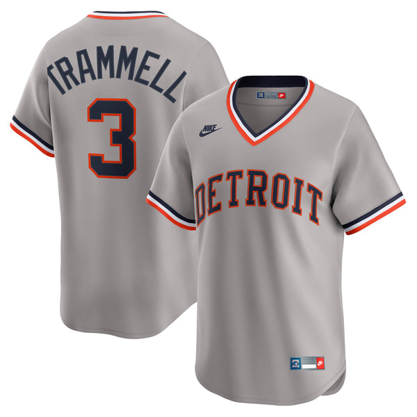 Detroit Tigers Alan Trammell Nike Gray Cooperstown Collection Limited Jersey