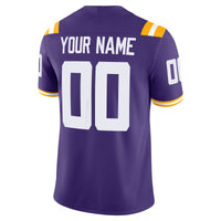 LSU Tigers Nike Custom Football Game Jersey - Purple