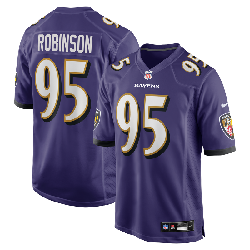 Baltimore Ravens Tavius Robinson Nike Purple Team Game Jersey