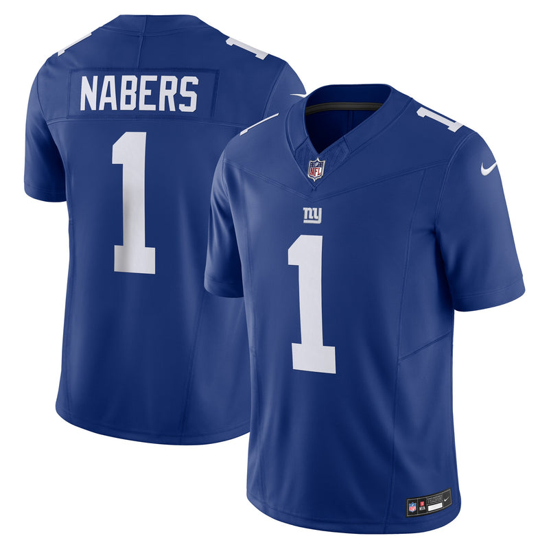 New York Giants Malik Nabers Nike Royal Vapor F.U.S.E. Limited Jersey
