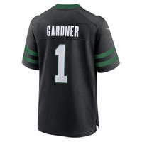New York Jets Ahmad Sauce Gardner Nike Legacy Black Alternate Game Jersey