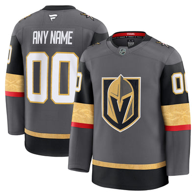Vegas Golden Knights Fanatics Gray Alternate Premium Custom Jersey