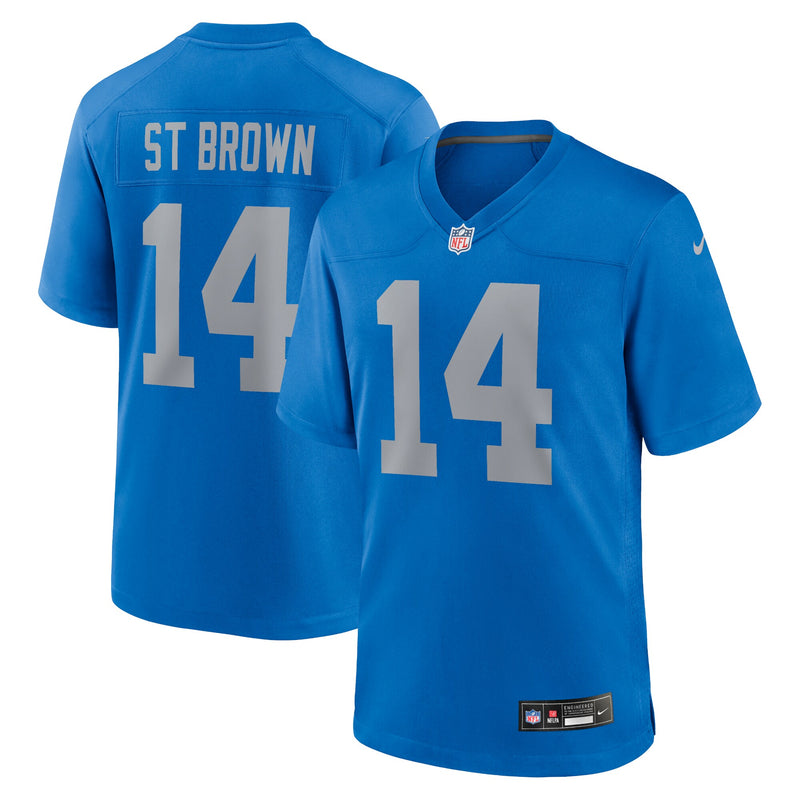 Detroit Lions Amon-Ra St. Brown Nike Blue Alternate Game Jersey