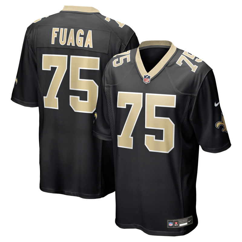New Orleans Saints Taliese Fuaga Nike Black Game Jersey