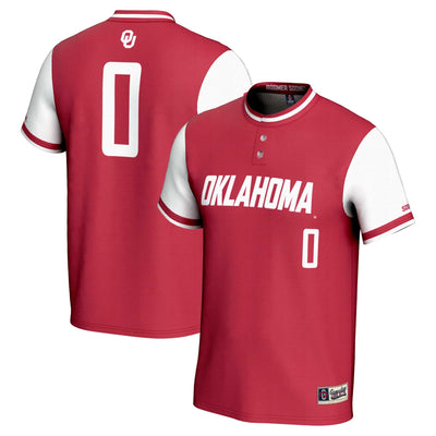 #0 Oklahoma Sooners GameDay Greats Lightweight Softball Jersey - Crimson