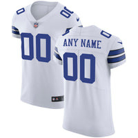 Dallas Cowboys Nike White Vapor Untouchable Custom Elite Jersey