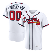 Atlanta Braves Nike White Home Authentic Custom Jersey