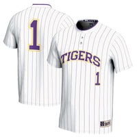 #1 LSU Tigers GameDay Greats Lightweight Softball Jersey - White