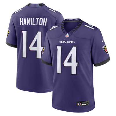 Baltimore Ravens Kyle Hamilton Nike Purple Team Game Jersey