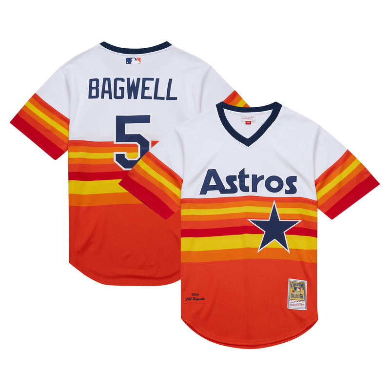 Houston Astros Jeff Bagwell Mitchell & Ness White 2004 Cooperstown Collection Authentic Throwback Jersey