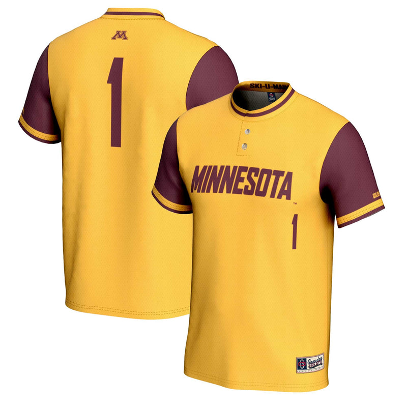 #1 Minnesota Golden Gophers GameDay Greats Lightweight Softball Jersey - Gold
