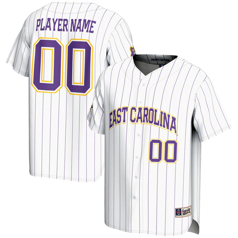 ECU Pirates GameDay Greats NIL Pick-A-Player Lightweight Baseball Jersey - White