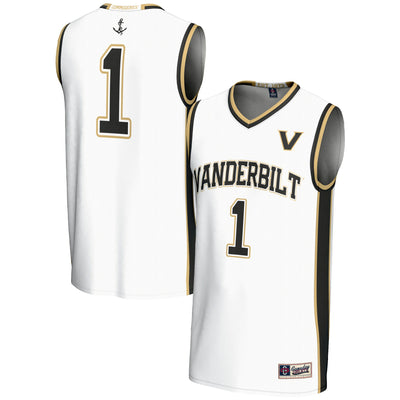 #1 Vanderbilt Commodores GameDay Greats Replica Lightweight Basketball Jersey - White