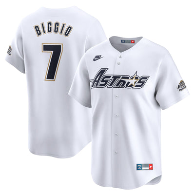 Houston Astros Craig Biggio Nike White Throwback Cooperstown Collection Limited Jersey