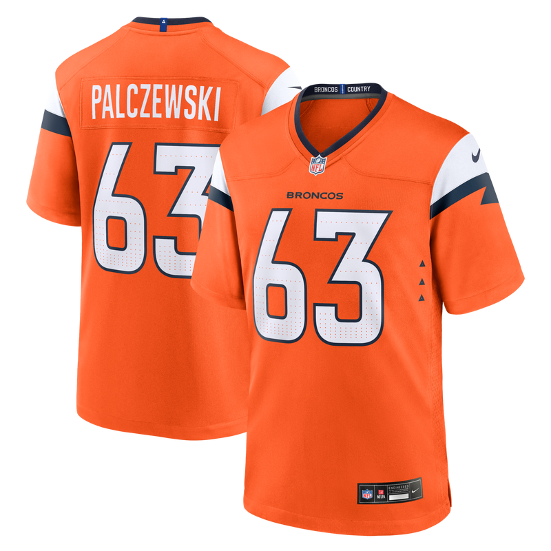 Denver Broncos Alex Palczewski Nike Orange Team Game Jersey