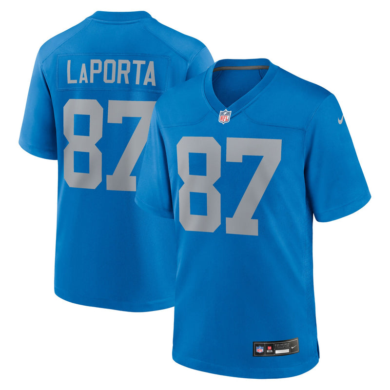 Detroit Lions Sam LaPorta Nike Blue Alternate Game Jersey
