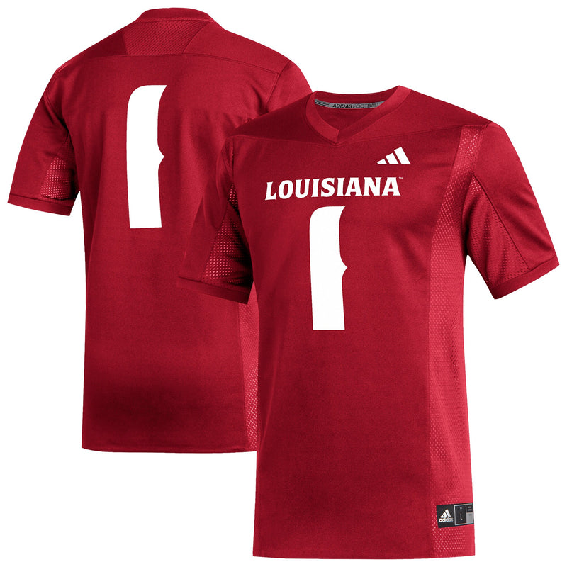 #1 Louisiana Ragin' Cajuns adidas Replica Football Jersey - Cardinal