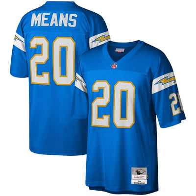 Los Angeles Chargers Natrone Means Mitchell & Ness Powder Blue Legacy Replica Jersey